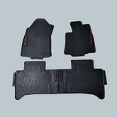 Toyota Hilux Revo/Rocco New Heavy Duty Custom Fit PVC Rubber Floor Mat - Black Mix Design 3 Pcs